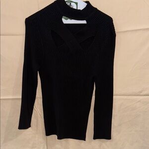 White House Black Market Black Cowl Neck Sweater